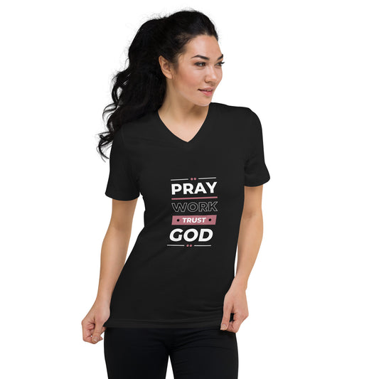 Pray Short Sleeve V-Neck T-Shirt